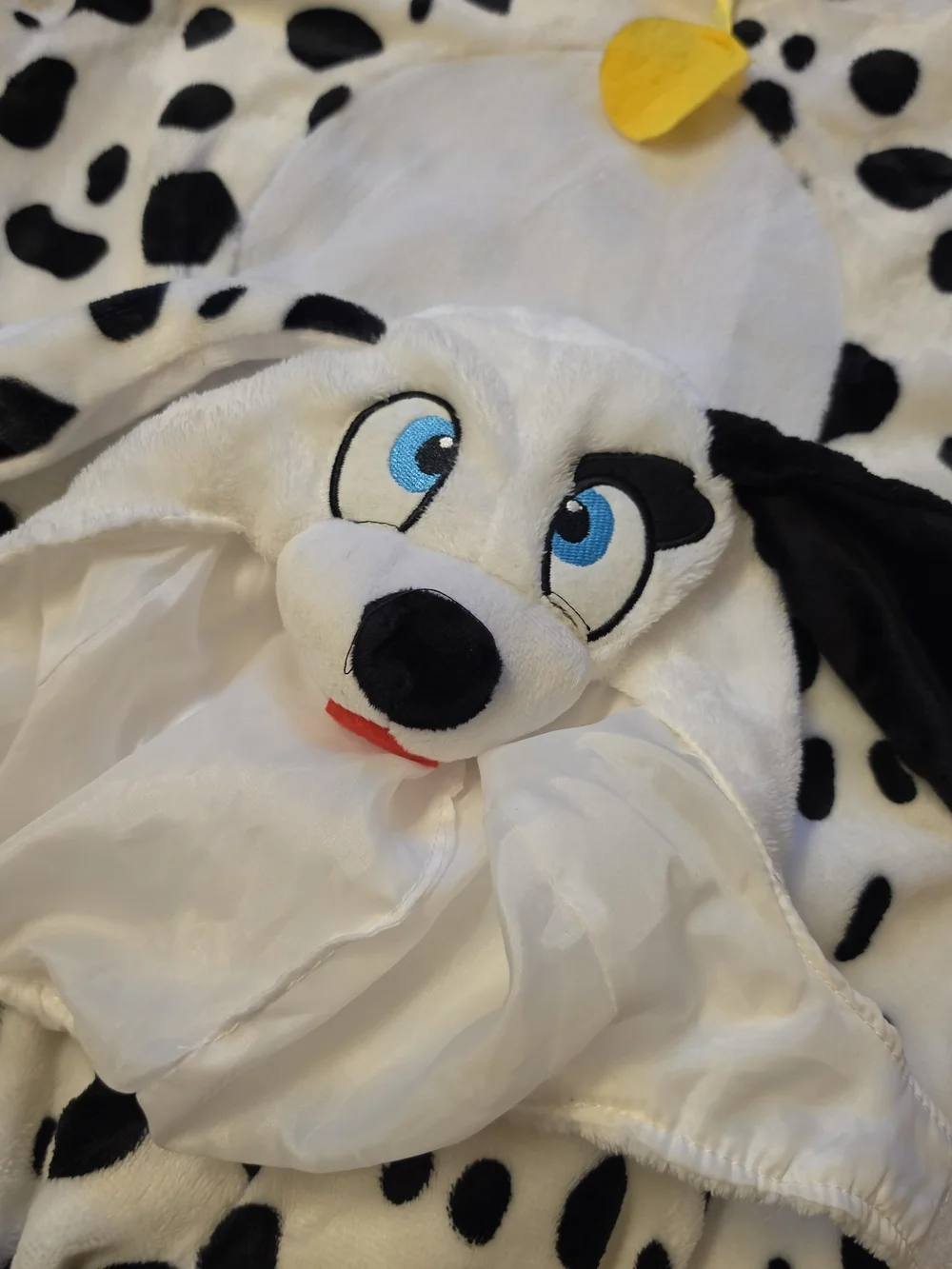 Plush Dalmatian Dog Costume Jumpsuit with Hood & Accessories Kids Size Small 5-7